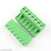 50Pcs 5.08mm 7 Pin Right Angle Screw Terminal Block Pluggable Plug Connector