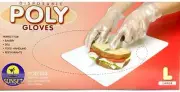 500 Poly Gloves, Powder Free, Smooth Touch, Food Service Grade- M or L