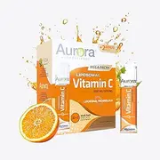 Aurora Nutrascience Mega-Pack+ Liposomal Vitamin C | 3,000 mg per Serving | 32 Single Serve Packs | Gluten Free, Non-GMO, Sugar Free, High Absorption, Immune System Support | 15mL | 16 oz (480 mL)