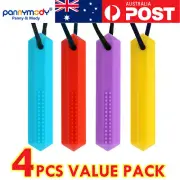 4PCS Panny & Mody Sensory Chew Necklace for Kids with Autism ADHD Chewy Oral Toy