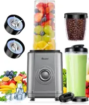 1000W Blender for Shakes and Smoothies, Personal Blender with 6-Edge Blade, 22Oz