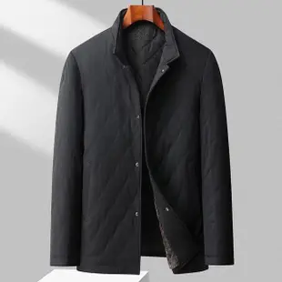 【米蘭精品】舖棉外套休閒夾克(加絨加厚保暖立領男外套3色74gr34)