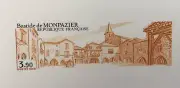 Medieval Bastide de Monpazier - 5" France Imperf Stamp Mini Sheet Proof SS MNH
