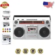 Portable Retro Boombox with Bluetooth, AM/FM/SW Radio & AUX - Music On-the-Go