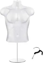 Mannequin Torso Mannequin Hanger Shapely Torso Form Adjustable Height Dress Form, Male