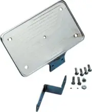 DS Aluminum Laydown License Plate Mount Chrome Harley Davidson Softail #139644