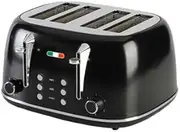 Vintage Electric 4 slice Toaster Black Stainless Steel 1650W