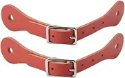 2 Pcs Leather Spur Straps, Equestrian Spur Strap, Adjustable Boot Straps, Horse Riding Accessories for Men, Black Brown (Brown)