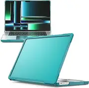 Compatible with MacBook Pro 16" 2021/2023 A2485/A2780/M3 A2991/Pro 16" 2024 M4 A3403 Dual Layer Heavy Duty Protective Plastic Hard Shell Case,Anti-Fingerprint Soft TPU Bumper.Light Blue