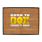 Born To Box - Funny Novelty Doormat Man Cave Floor mat