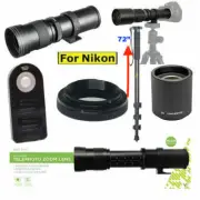 420-1600MM ZOOM LENS + REMOTE + 72" MON FOR NIKON D850 D3400 D780 D5600 D3100