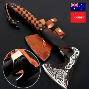 PREMIUM HANDMADE VIKING AXE | HUNTING | CARBON STEEL HATCHET - AX005