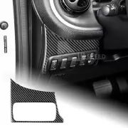 Black Headlight Button Cover Carbon Fiber Sticker For Smart Fortwo Forfour 16-19 (for: Smart)