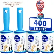 400-Sheet Lint Roller - Extra Sticky for Pet Hair, Clothes, Furniture