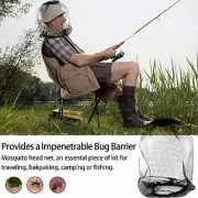 Mosquito Fly Head Net Bee Outdoor Fishing Insect Mesh Protector Hat R5J3