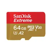 SanDisk 64GB Extreme microSDHC UHS-I Memory Card - Up to 160MB/s, C10, U3, V30, 4K, A1, Micro SD