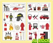 2 X Firefighter Temporary Tattoos Stickers Fireman tattoo Fire Chief Fire Engine