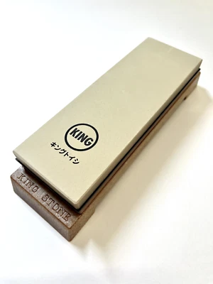 KING KW65 Japanese Whetstone Combi #1000/#6000 Sharpening Stone with Stand F/S