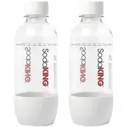 4PK SodaKing Classica 0.5L 500ml Carbonating Bottle F/Drink Sparkling Soda Maker White