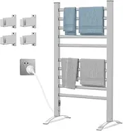 ADVWIN Heated Towel Rail, Electric Towel Warmer Rack, Freestanding Electric Rails Dryer Warmer Ladder Rack, 10-Bar
