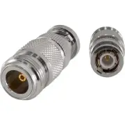 Benelec PA7340 BNC Plug To 'N' Socket Adaptor Nickel-Plated BNC PLUG TO 'N'