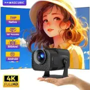 HY320 Mini Projector Newly Native 720P Android 11 4K 300ANSI Wifi6 BT5.0