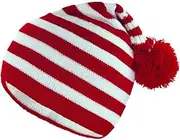 [ACBSUSU] Knitted Santa hat Elf Hat Striped Wool Pullover hat Skull Cap Winter Warm hat