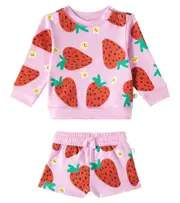 [Stella McCartney Kids] Stella McCartney Kids Baby cotton sweatshirt and sweatshorts set M 24 pink