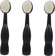 IWOWHERO 3pcs Self Standing Face Scrubber Soft Facial Cleansing Brush with Handle for Deep Cleaning Exfoliating Pore Unclogging Face Washing Tool for Smooth Skin