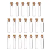 20pcs Mini Glass Bottles with Cork Long Bottle Shape Wishing Bottle