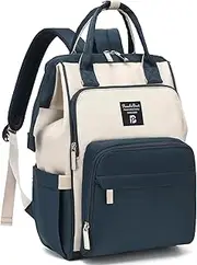 Pomelo Best Diaper Bag Backpack Stylish Waterproof Multifunctional Large Baby Bag with Changing Mat and Stroller Straps