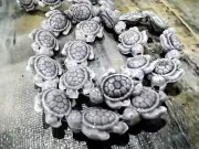 Handmade Lampwork Turtle Beads,19x15x8mm, Grey , App 22pce, Free Post