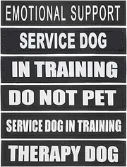 6 Pairs Harness with Embroidered Dog Patches Service Dog Patch Service Animal Patch Pet Clothing Patches Animal Stickers Pet Clothes Decoration Training Dog Pu Work The Dog