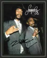 2PAC AND SNOOP DOGG - RAP - A4 SIGNED PHOTO POSTER HIGH GLOSS PHOTO QUALITY