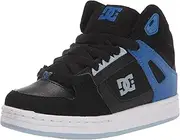 [dc] Boy's Pure High-Top Hi Cupsole Shoe Skate, Black/Royal, 11 Big Kid