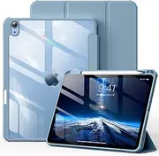 JKSML Case Compatible with iPad (A16) 11th Generation 11 inch 2025, iPad 10th Generation 10.9 Inch 2022 with Pencil Holder, Slim Protective Cover with Clear Back Shell, Auto Wake/Slee,(Sky Blue)