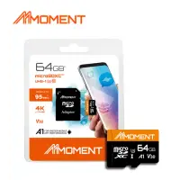 在飛比找momo購物網優惠-【Moment】64G MicroSDXC A1 記憶卡-附