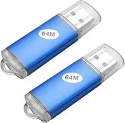 Mellisso 2X 64MB USB 2.0 Flash Memory Stick Thumb Drive PC Laptop Storage