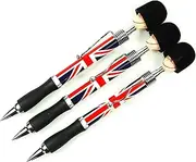 Rollerball Pens - Set of 3 Soldier Head Union Jack Ball Pens, London Souvenir Collectable