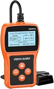 zolyet OBDII Scanner, Car Engine Fault Code Reader Battery Tester Professional CAN Diagnostic Scan Tool for 12V Gasoline Vehicles, Orange Orange