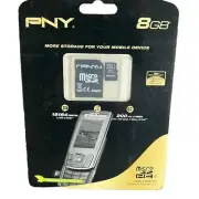NIP PNY 8 GB Micro SD High Capacity Storage For Mobile Devices SD Card Adapter