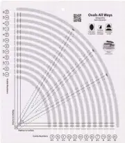 Creative Grids Ovals All Ways Ruler CGRKAOVAL