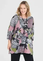 ts Taking Shape Tunic Size Small (16) Cosy Print Mix Style NWT