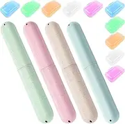 Set of 14, Toothbrush Cover Case Set, SourceTon Travel Toothbrush Case with Toothbrush Head Cover for Travel Home Office Camping School