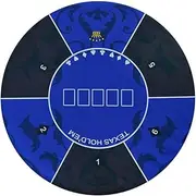 TX GIRL Texas Hold'em Poker Layouts Rubber Table Mat with Flower Pattern Casino Board Game Poker Accessories Blue 1.2m (Size : 1.2m)