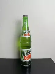 Vintage Mountain Dew Glass Bottle MISPRINT COLLECTIBLE Coca Cola Cap Misprint