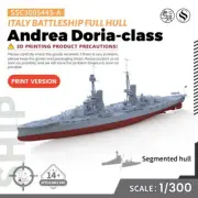 1/300 Military Model Kit Italy Andrea Doria-class Battleship Full Hull