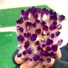 327G New Find purple PhantomQuartz Crystal Cluster MineralSpecimen