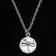 [ZOJK] Necklace 15Mm Dragonfly Pendant Short Long Women Men Colar Gift Jewelry Choker