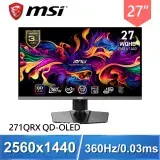 在飛比找遠傳friDay購物精選優惠-MSI 微星 MPG 271QRX QD-OLED 27型 